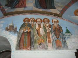 Великие подвижники Русской Православной Церкви: Святейший Патриарх Тихон (Белавин), митрополит Агафангел (Преображенский), святой праведный Иоанн Кронштадтский, архиепископ Ионафан (Куднев), епископ Софрний (Старков)