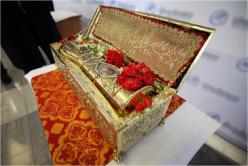 Встреча ковчега с десницей мощей великомученика Георгия Победоносца