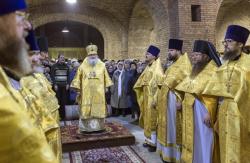 Первая служба под сводами храма. Божественная Литургия
